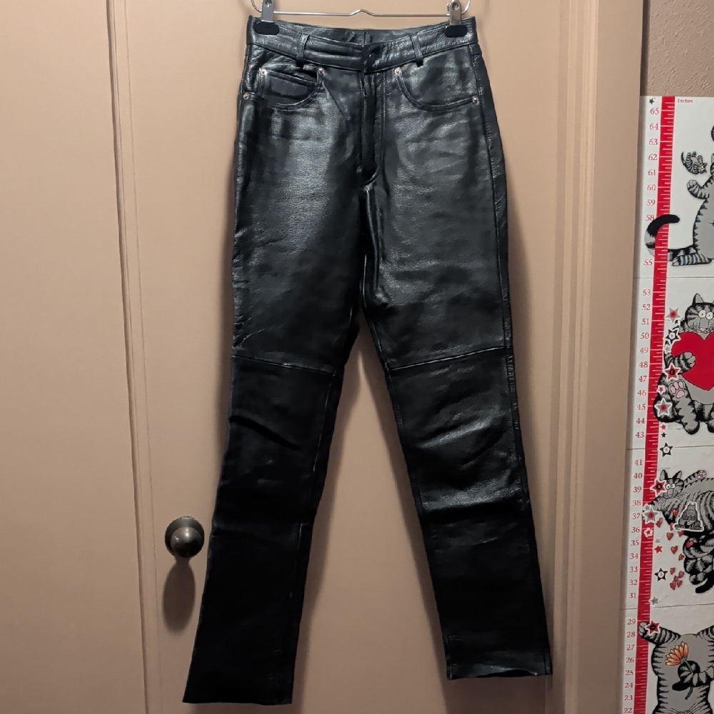 Vintage 90's Wilsons Black Leather Pants